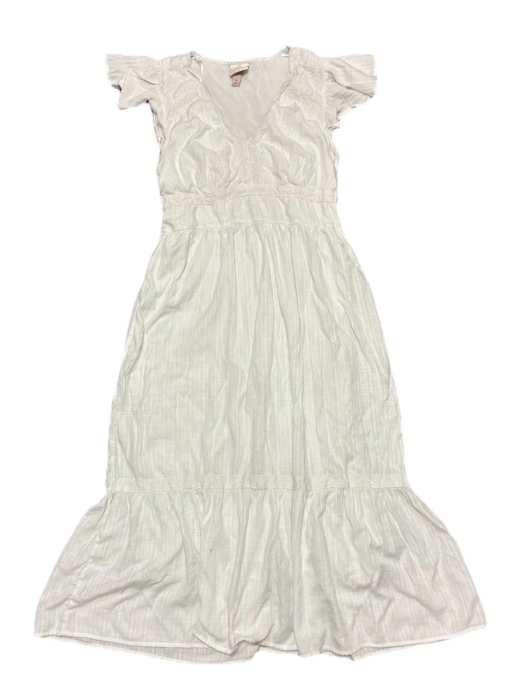 Knox Rose White Boho Cottagecore Midi Dress Size M